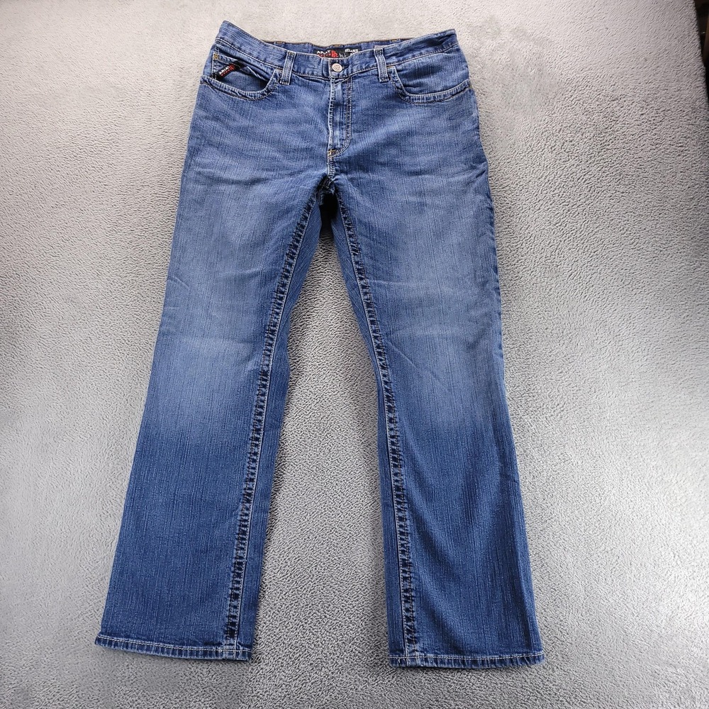 Ariat Jeans Mens 36x34 Blue FR M4 Relaxed Bootcut Flame Resistant Work Denim